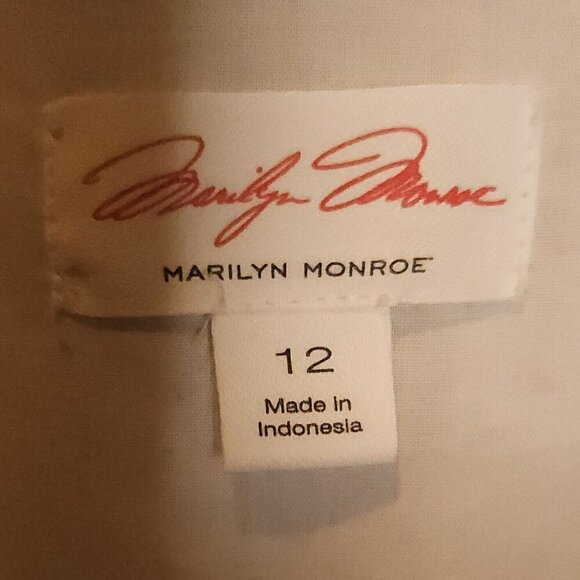 Marilyn Monroe Linen Blend Blue White Floral Adjustable Strap Sundress 12 - Picture 7 of 9